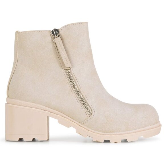 Jellypop Kids Girls Taylar Block Heel Booties Tan Size 3M - Picture 2 of 12